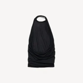 Drapiertes Damen-Top in Schwarz