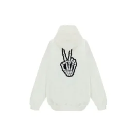 Drip Peace Hoodie, weite Passform «White» 651799TKVA2863932