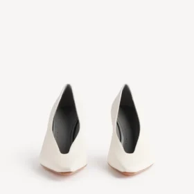 Duchesse-Pumps für Damen in Schneweiss