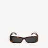 Dynasty-Sonnenbrille für Damen, rechteckig, in Mid Havana