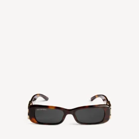 Dynasty-Sonnenbrille für Damen, rechteckig, in Mid Havana