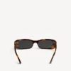 Dynasty-Sonnenbrille für Damen, rechteckig, in Mid Havana