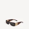 Dynasty-Sonnenbrille für Damen, rechteckig, in Mid Havana