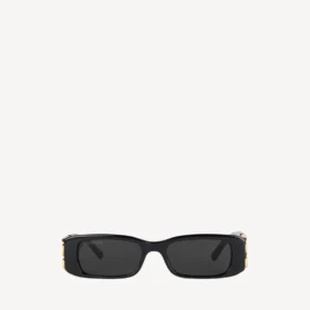 Dynasty Sonnenbrille in rechteckiger Form, schwarz