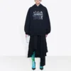 Echte Balenciaga Large Fit Schwarz 620947TIVA21000