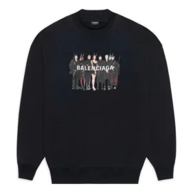 Echtes Balenciaga-Sweatshirt mit Rundhalsausschnitt «Schwarz» 652981TIVA21000