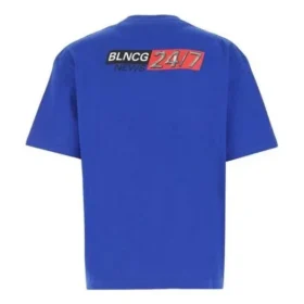 Einfarbig, lässig, kuschelig, Baumwolle, Grösse L, Kurzarm, Blau 612966TIVD14066