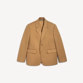 Einreihige Herrenjacke in normaler Passform in der Farbe Camel