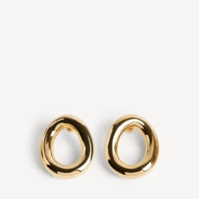 Eisa Ellipse-Ohrringe für Damen in glänzendem Gold