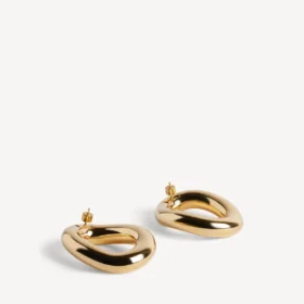 Eisa Ellipse-Ohrringe für Damen in glänzendem Gold