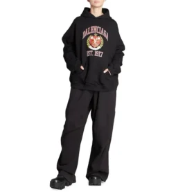 Est. 1917 College-Logo-Print-Hoodie, weite Passform «Schwarz» 675003TLV901076