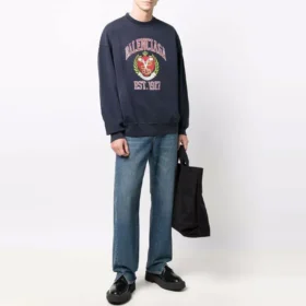 Est. 1917 Sweatshirt mit Rundhalsausschnitt und College-Logo-Print «Navy» 676629TLV908067
