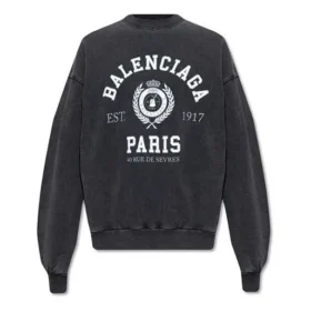 Est. 1917 Sweatshirt mit Rundhalsausschnitt und College-Logo-Print «Washed Black» 697869TMV991000