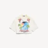 Extreme Tie-Dye-Bowlinghemd für Damen in Weiss/Gelb