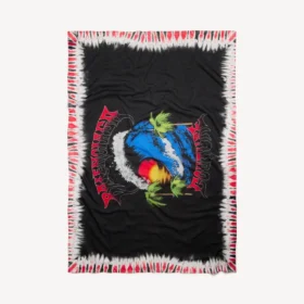 Extremer Tie-Dye-Pareo für Herren in Schwarz/Rot