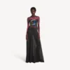 Extremes Tie-Dye-Langarmkleid für Damen in Schwarz Extremes Tie-Dye-Langarmkleid für Damen in Schwarz