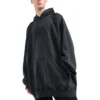 Fashion Institute Oversize-Hoodie «Washed Black» 697879TMVK18190