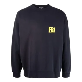 FBI Sweatshirt mit Rundhalsausschnitt «Navy/Gelb» 676629TLVH14265