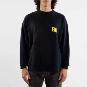 FBI Sweatshirt mit Rundhalsausschnitt «Navy/Gelb» 676629TLVH14265