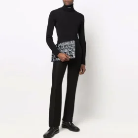 Figurbetonter Rollkragenpullover «Black» 682003T51751000