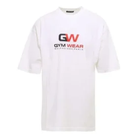 Fitnesskleidung, locker sitzend, kurzärmelig, weiss 620969TIVD59000