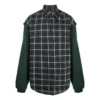 Flanellhemd mit Karomuster und Einsätzen «Green» 658936TCM013064