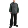 Flanellhemd mit Karomuster und Einsätzen «Green» 658936TCM013064