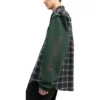 Flanellhemd mit Karomuster und Einsätzen «Green» 658936TCM013064