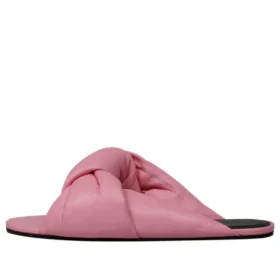 Fliessende Leder-Slides «Pink» 636576WA2M05048