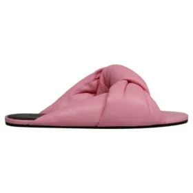 Fliessende Leder-Slides «Pink» 636576WA2M05048