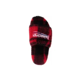 Furry Slides «Fake Fur Red Black» 654261W2F21