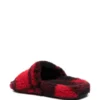 Furry Slides «Fake Fur Red Black» 654261W2F21