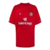 Fussball-T-Shirt Oversized «Red White» 641666TJV056540
