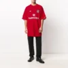 Fussball-T-Shirt Oversized «Red White» 641666TJV056540