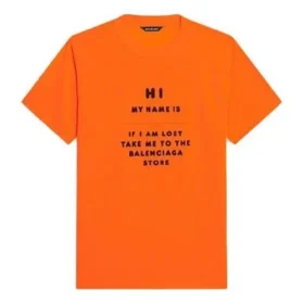 FW21 Elastische Slim-Fit-Kurzarm-T-Shirt Orange 661705TKVH57513