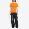 FW21 Elastische Slim-Fit-Kurzarm-T-Shirt Orange 661705TKVH57513
