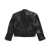 FW23 Dekonstruierte Zip-Up-Jacke «Black Soft Buffalo Skin» 768749TMS031000