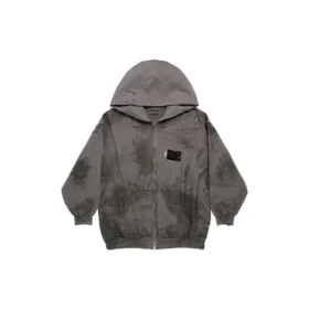 Gaffer Heavy Washed Zip-Up Hoodie, Small Fit «Grey» 720424TNVK51227