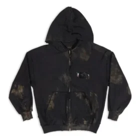 Gaffer-Hoodie mit Reissverschluss, schmale Passform «Schwarz Weiss Rot» 720424-TNVK5-1089