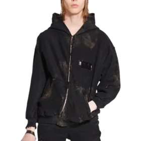 Gaffer-Hoodie mit Reissverschluss, schmale Passform «Schwarz Weiss Rot» 720424-TNVK5-1089