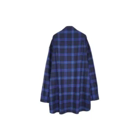 Gekariertes Baumwoll-Twill-Hemd «Blue» 625548T1M194450