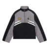 Gepolsterte Trainingsjacke mit Trichterkragen «Grey Black» 675462-TKO48-1000