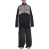 Gepolsterte Trainingsjacke mit Trichterkragen «Grey Black» 675462-TKO48-1000