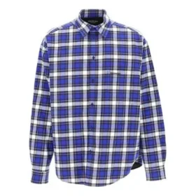 Gepolstertes Flanellhemd mit Karomuster «Blue» 642339TKM274202