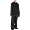 Gepolstertes Hemd, weite Passform «Schwarz» 719305TNW111700