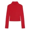Gerippter bedruckter FREE-Rollkragenpullover «Red» 662722T32106167