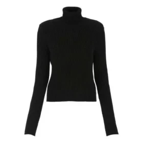Gerippter bedruckter FREE-Rollkragenpullover «Schwarz» 662722T32101070