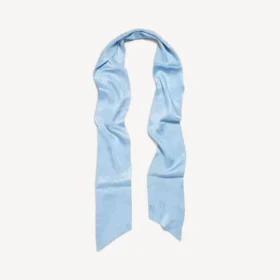 Gewaschener Crayon-Schal für Damen in Babyblau