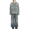 Graffiti-Denim-Jacke «Hellblau» 721708TOW664036