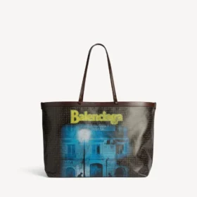 Grosse Select-Tasche für Damen in Schwarz/Gelb